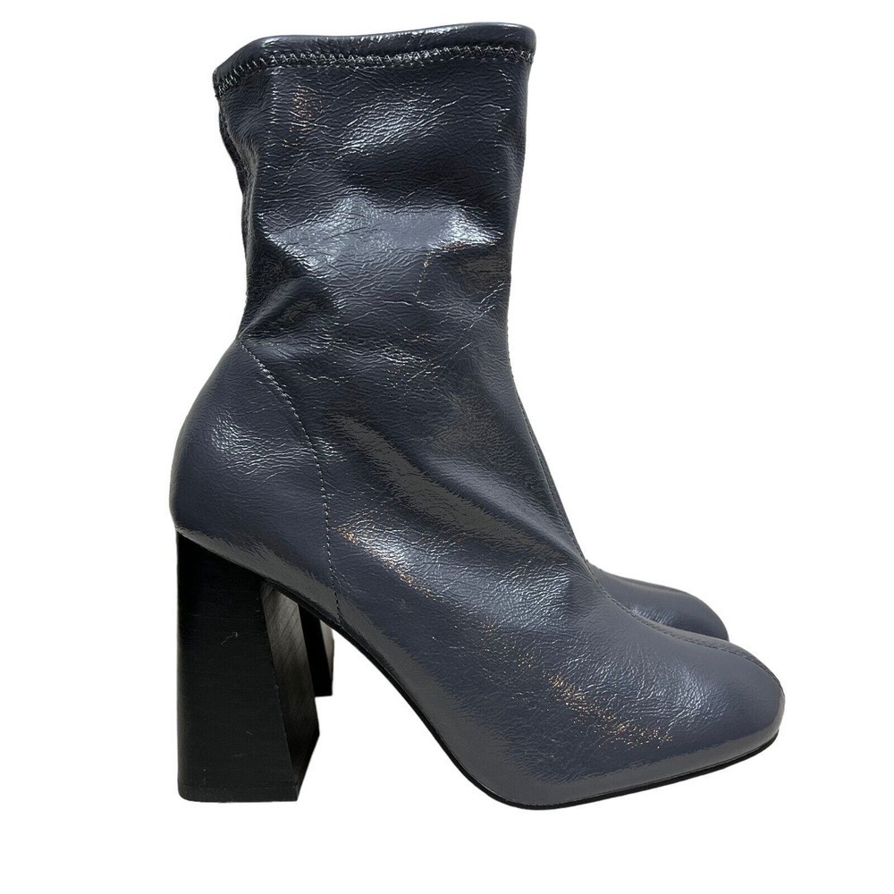 Top Shop Brody Boots Ankle Patent Pull Up Stretch Gray Women Size EUR 37‎